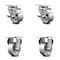 Service Caster 3 Inch Semi Steel Cast Iron Swivel Top Plate Caster Set with 2 Brake 2 Rigid SCC SCC-20S314-SSS-TLB-TP2-2-R-2 - alternate 1